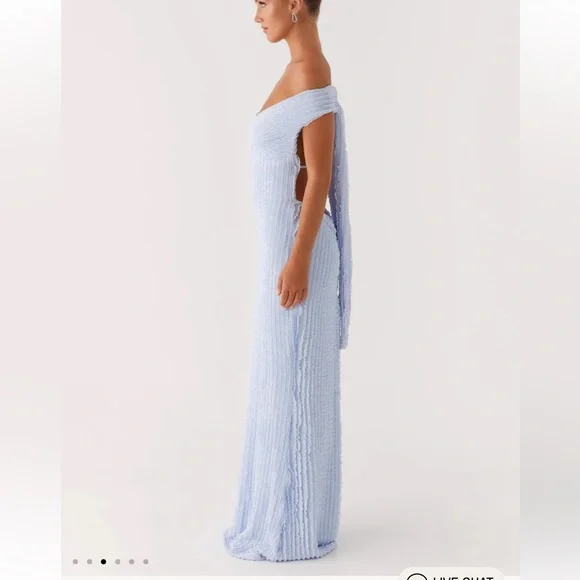NWT PEPPERMAYO Chantelle Maxi Dress - Blue - Picture 2 of 6